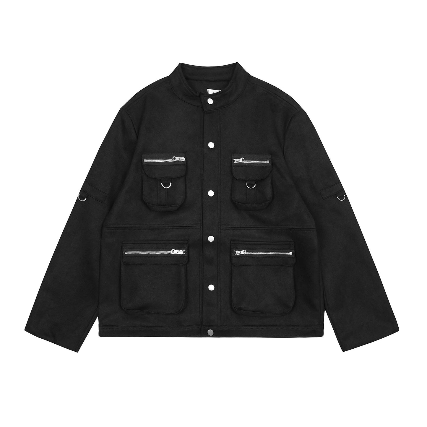 High Street American-style Multi-pocket Suede Flight Jacket