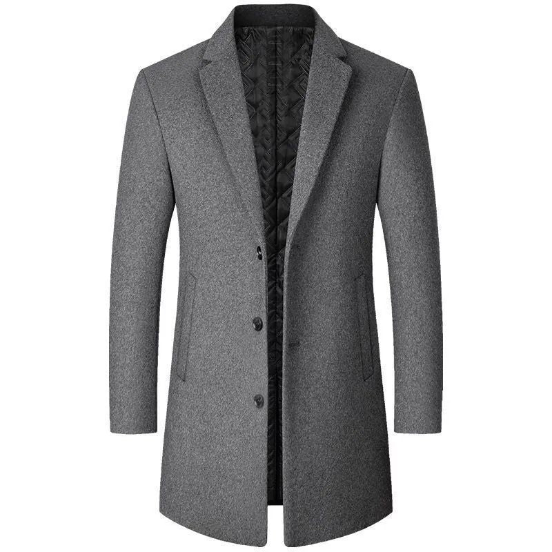 Autumn And Winter Woolen Trench Coat Men - Sophinity