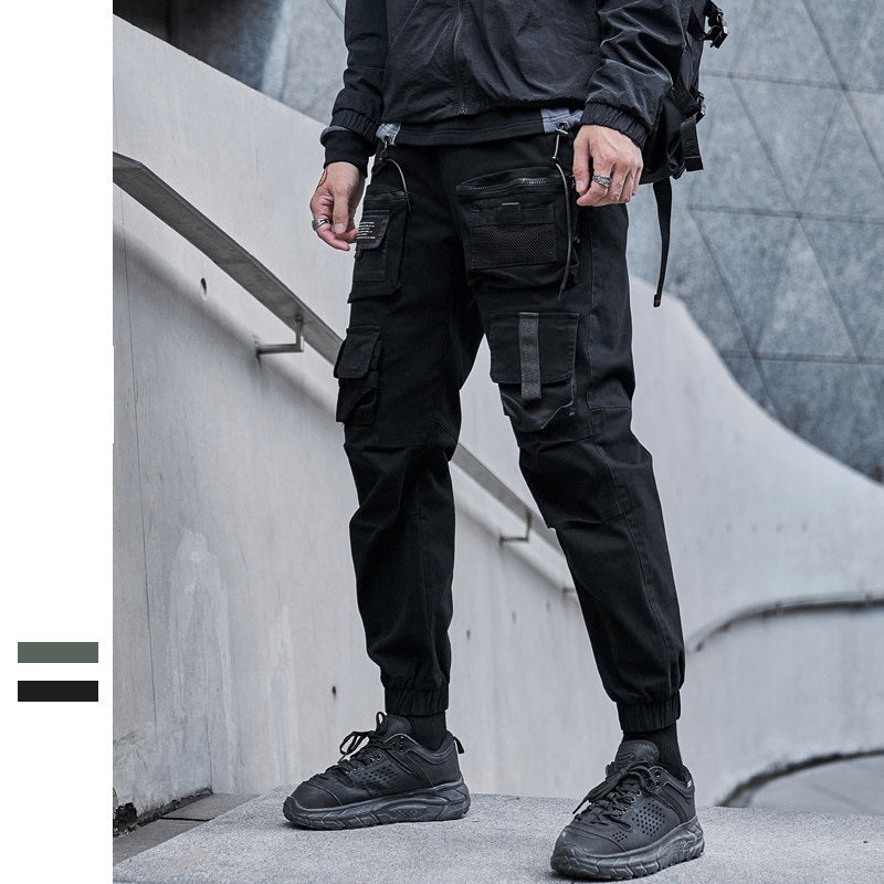 Casual Pants Brand High Street Mechanical Style Trousers