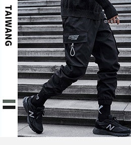 Casual Pants Brand High Street Mechanical Style Trousers