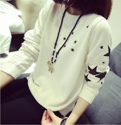 Autumn And Winter Couple Women's Long - sleeved Korean Style T-shirt Sweater Women's Top - Sophinity