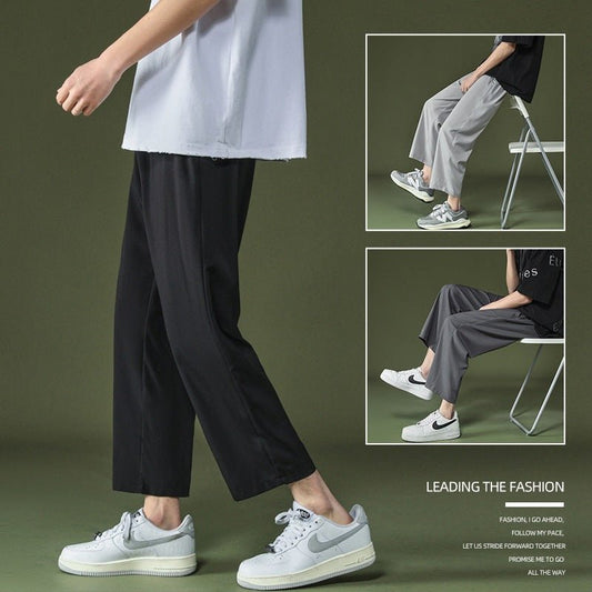 Spring And Summer Thin Cropped Wide - legged Casual Pants Men's Loose - Sophinity