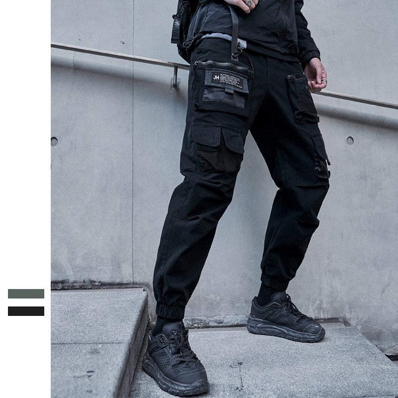 Casual Pants Brand High Street Mechanical Style Trousers