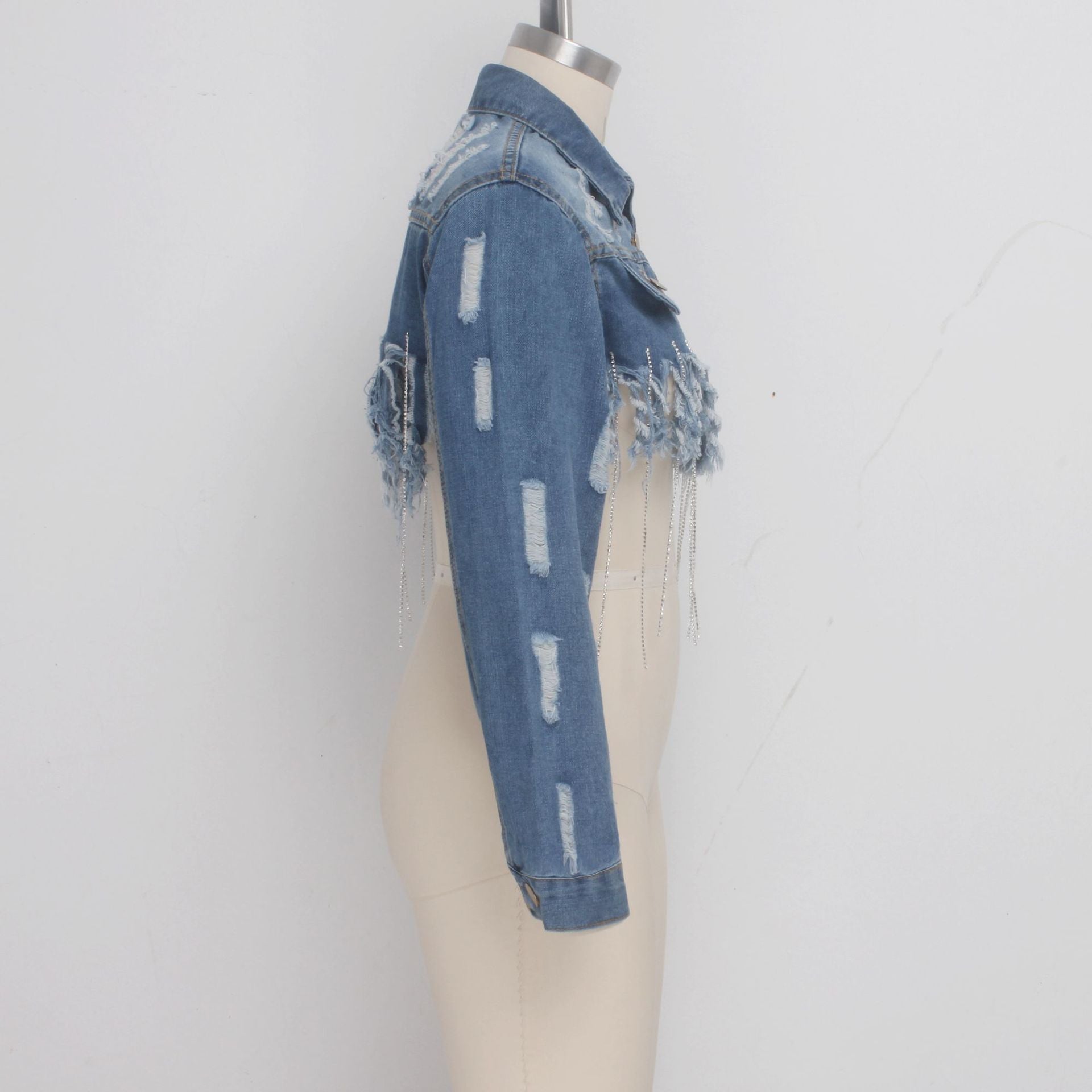 Fashion Women's Jackets Cropped Denim Tops - Sophinity