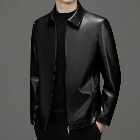 Short PU Leather Business Lapel Autumn Clothing - Sophinity