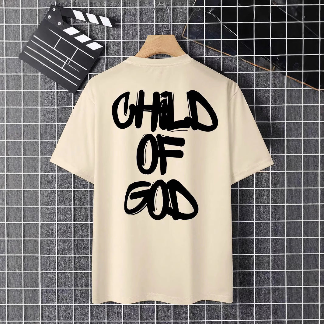 Personality Letter Pattern Oversized T-shirt Men - Sophinity