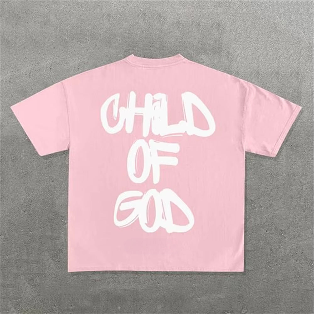 Personality Letter Pattern Oversized T-shirt Men - Sophinity