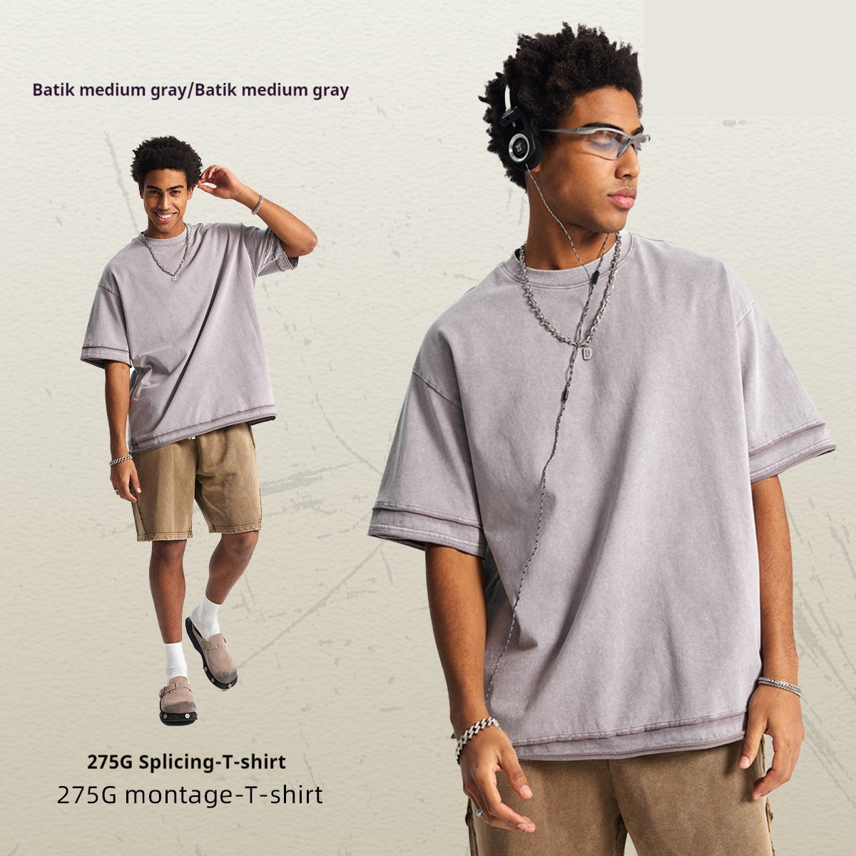 Batik Washing Water Loose Edge Patchwork Retro Short Sleeve Men - Sophinity