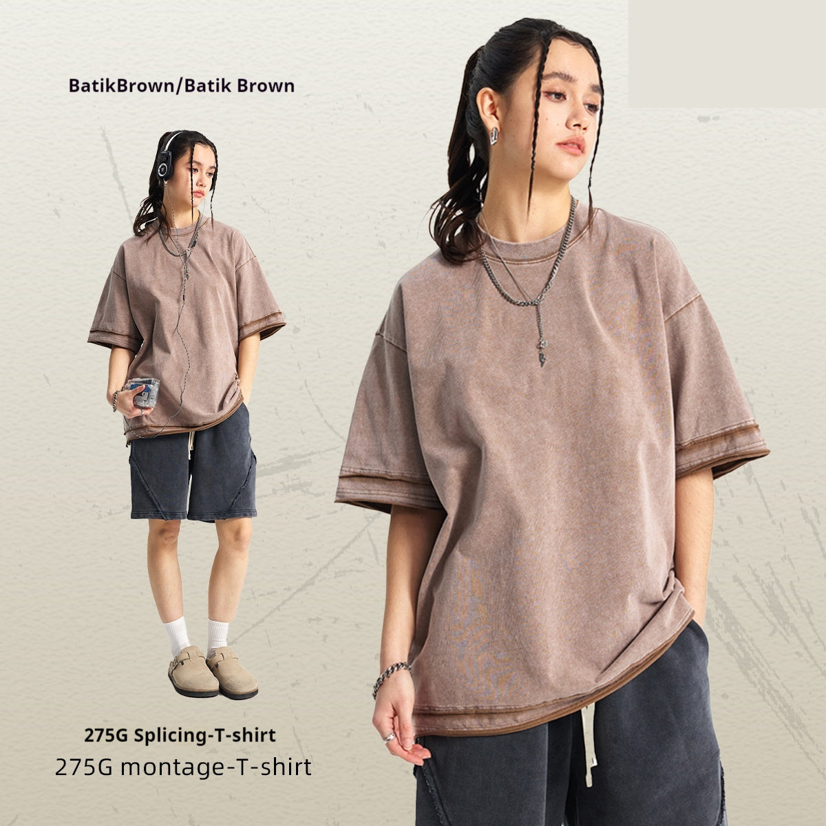 Batik Washing Water Loose Edge Patchwork Retro Short Sleeve Men - Sophinity