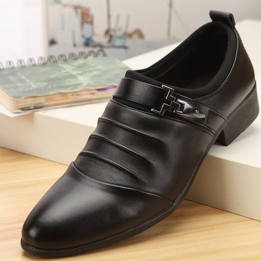Korean Version Black Wedding Shoes Popular Men''s Shoes Pointed - Sophinity