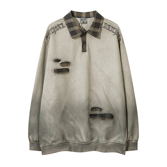 American Plaid Lapel Sweater For Men And Women - Sophinity
