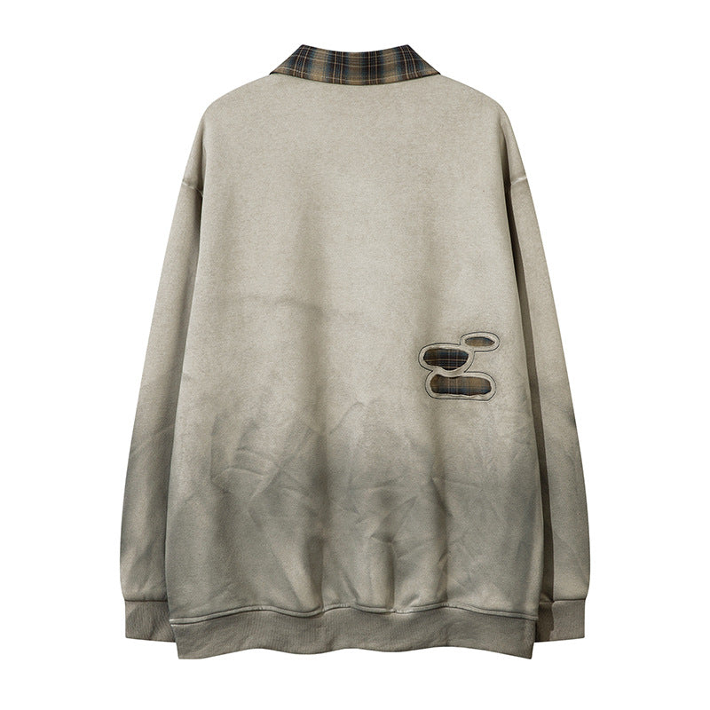 American Plaid Lapel Sweater For Men And Women - Sophinity