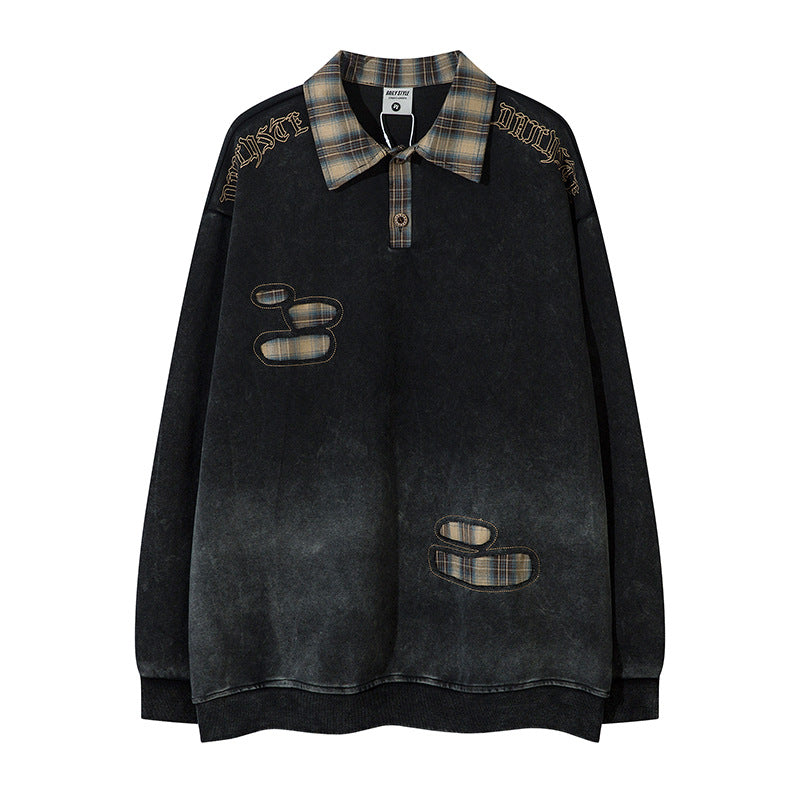 American Plaid Lapel Sweater For Men And Women - Sophinity
