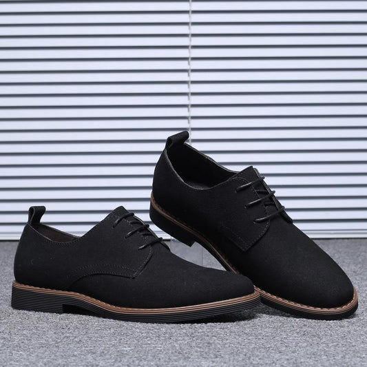 Plus Shoes Men Suede Leather Shoes Solid Color - Sophinity
