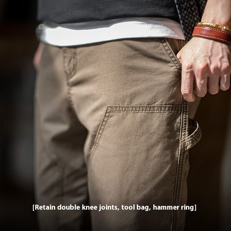 Fashion Retro Canvas Straight Casual Pants Men - Sophinity