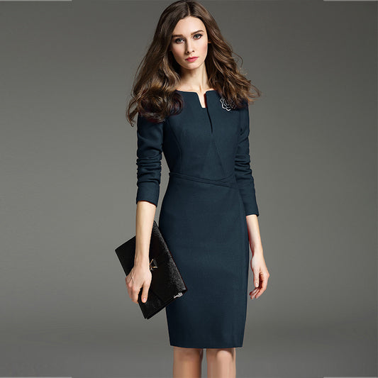 Formal Temperament Elegant And Intellectual Mid-sleeve Red Dress Women - Sophinity