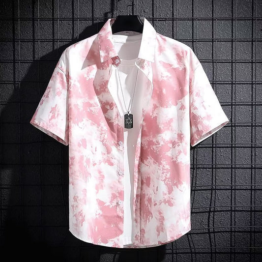 Men's Ice Silk Breathable Summer High-end Printed Shirt - Sophinity