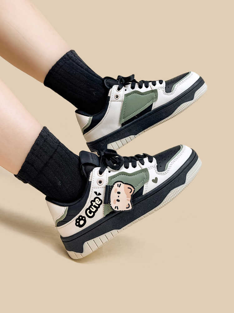 Cute Casual Sneakers Women's Color Matching Flat Low-tops - Sophinity