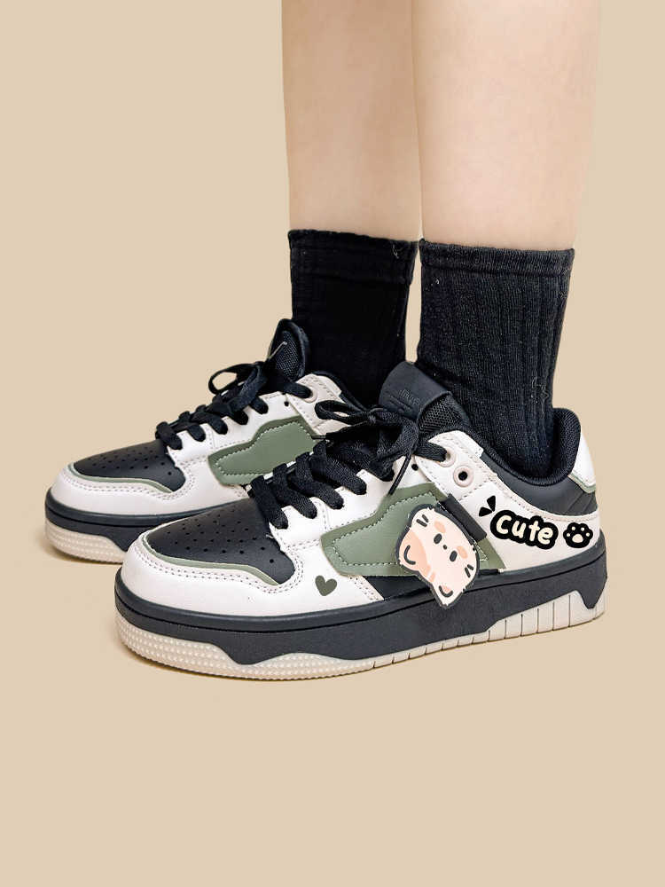 Cute Casual Sneakers Women's Color Matching Flat Low-tops - Sophinity