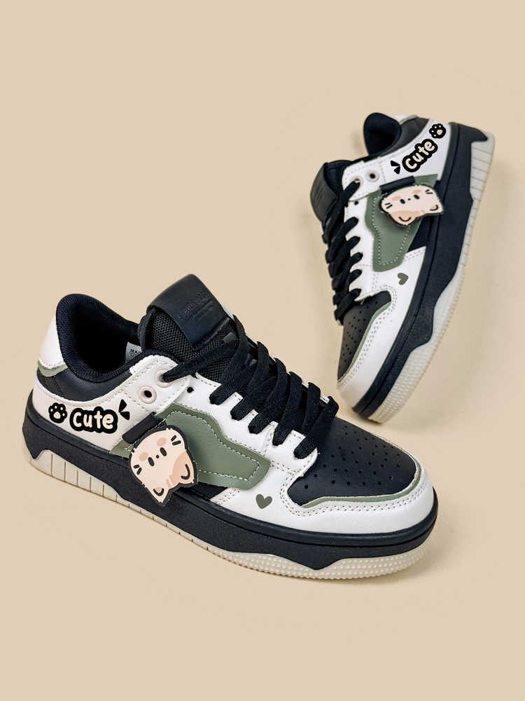 Cute Casual Sneakers Women's Color Matching Flat Low-tops - Sophinity