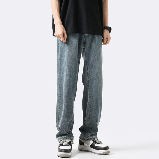 Ice Silk Loose Straight Jeans - Sophinity