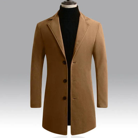 Autumn And Winter Woolen Trench Coat Men - Sophinity