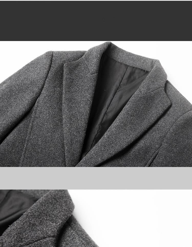 Autumn And Winter Woolen Trench Coat Men - Sophinity