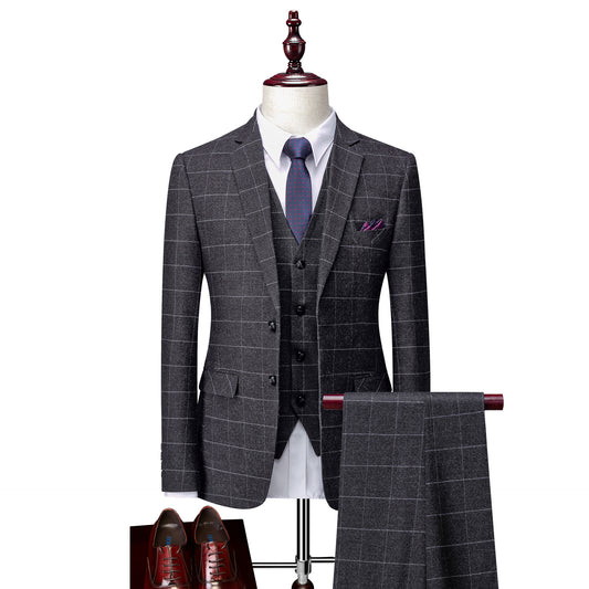 Men's Business Suits Korean Version Slim Wedding Groom Suit Men - Sophinity