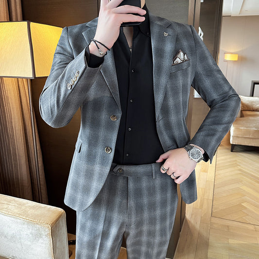 Leisure Suits For Men Business Formal Wear Two-piece Set - Sophinity