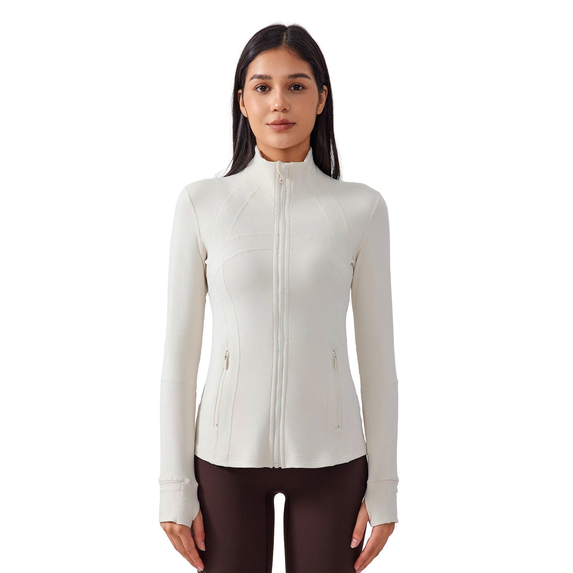 Yoga Sports Jacket Women Elastic Zipper Running Fitness Yoga Jackets - Sophinity