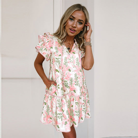 Fashion Personalized Floral Print Dress Women