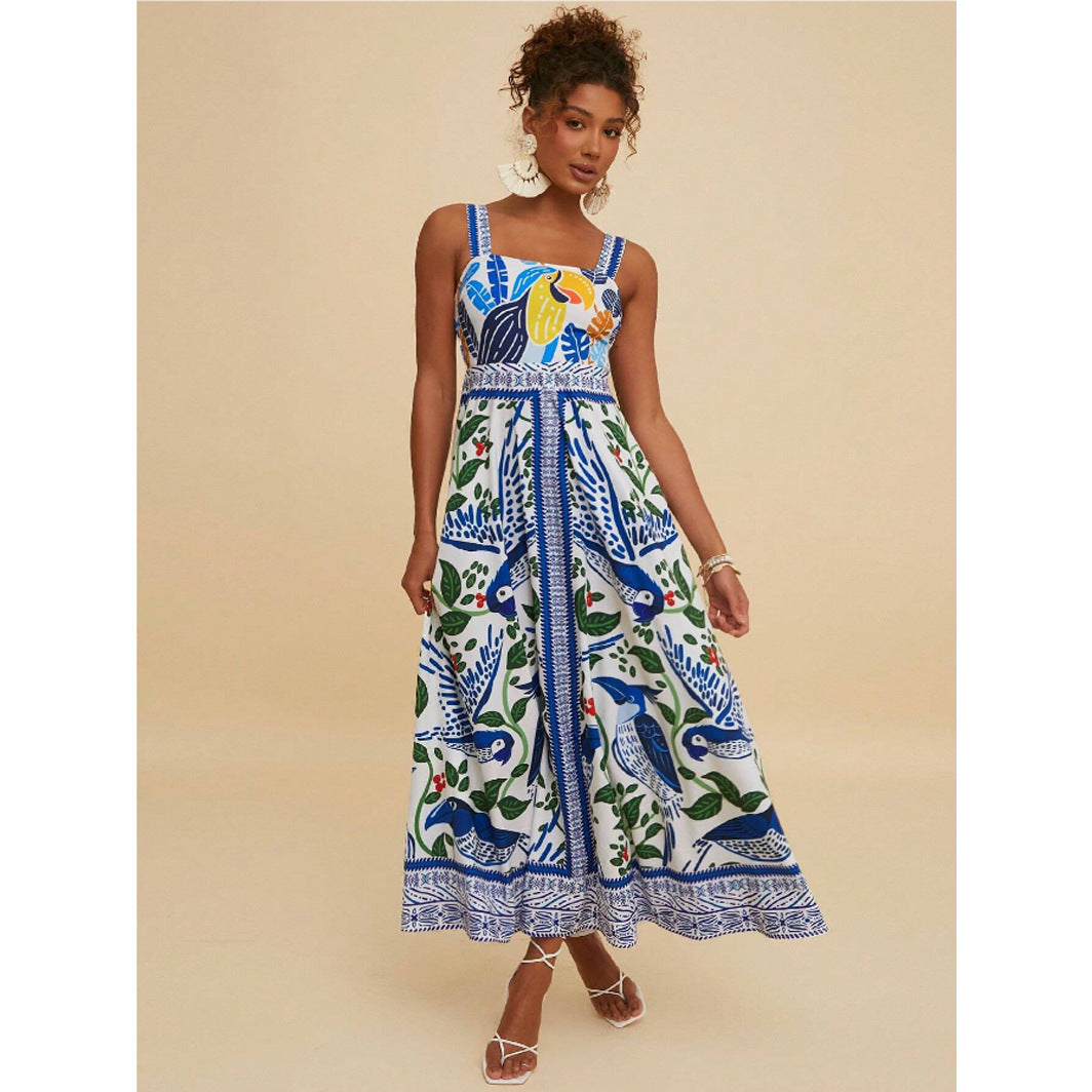 European And American Style Women Printed Formal Dress Casual Fashion Dress