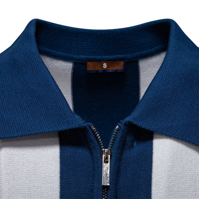 Lapel Short-sleeved Woolen Polo Shirt For Men - Sophinity