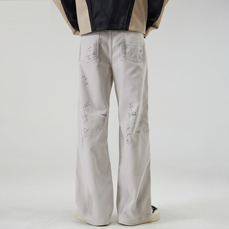 American Street Hip Hop Tie-dyed Washed Jeans Men - Sophinity