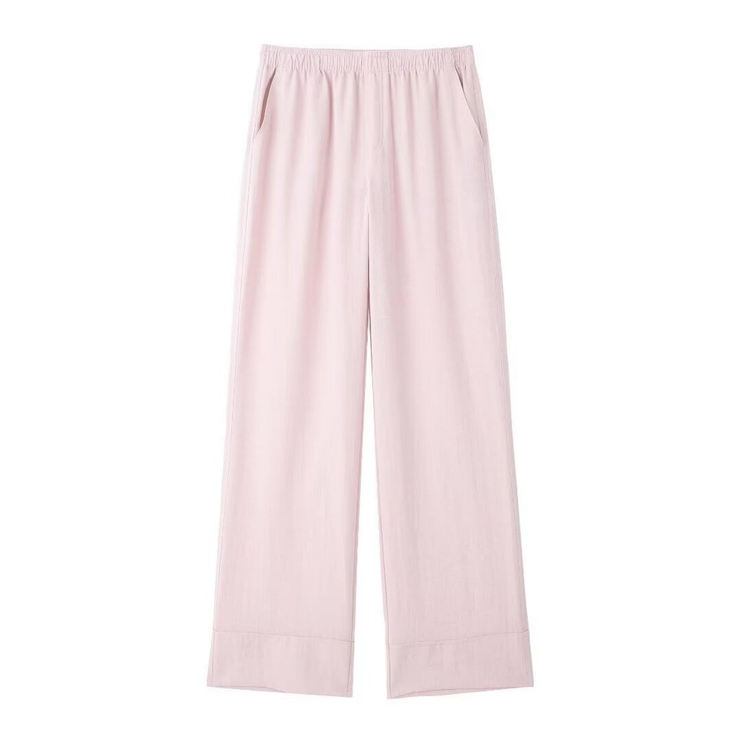 Texture Double Breasted Kimono Style Outerwear Pants