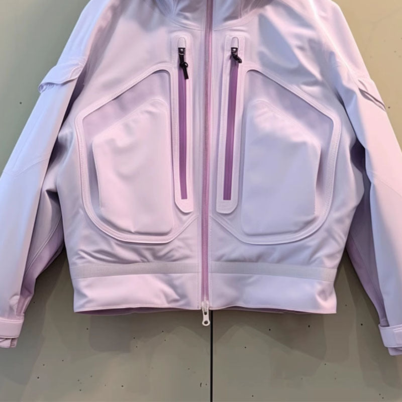 Purple Casual Hooded Jacket Coat For Women Autumn And Winter - Sophinity
