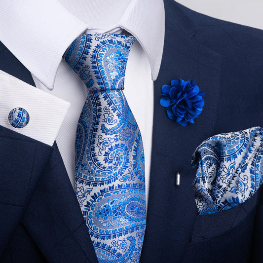 Men's Tie Suit Pocket Square Combo 8 - Sophinity