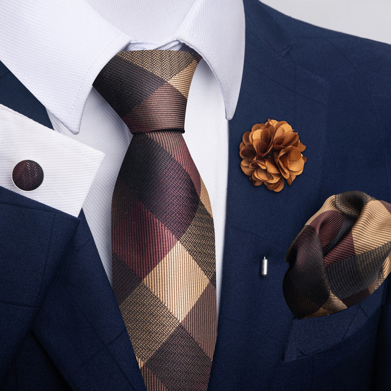 Men's Tie Suit Pocket Square Combo 8 - Sophinity