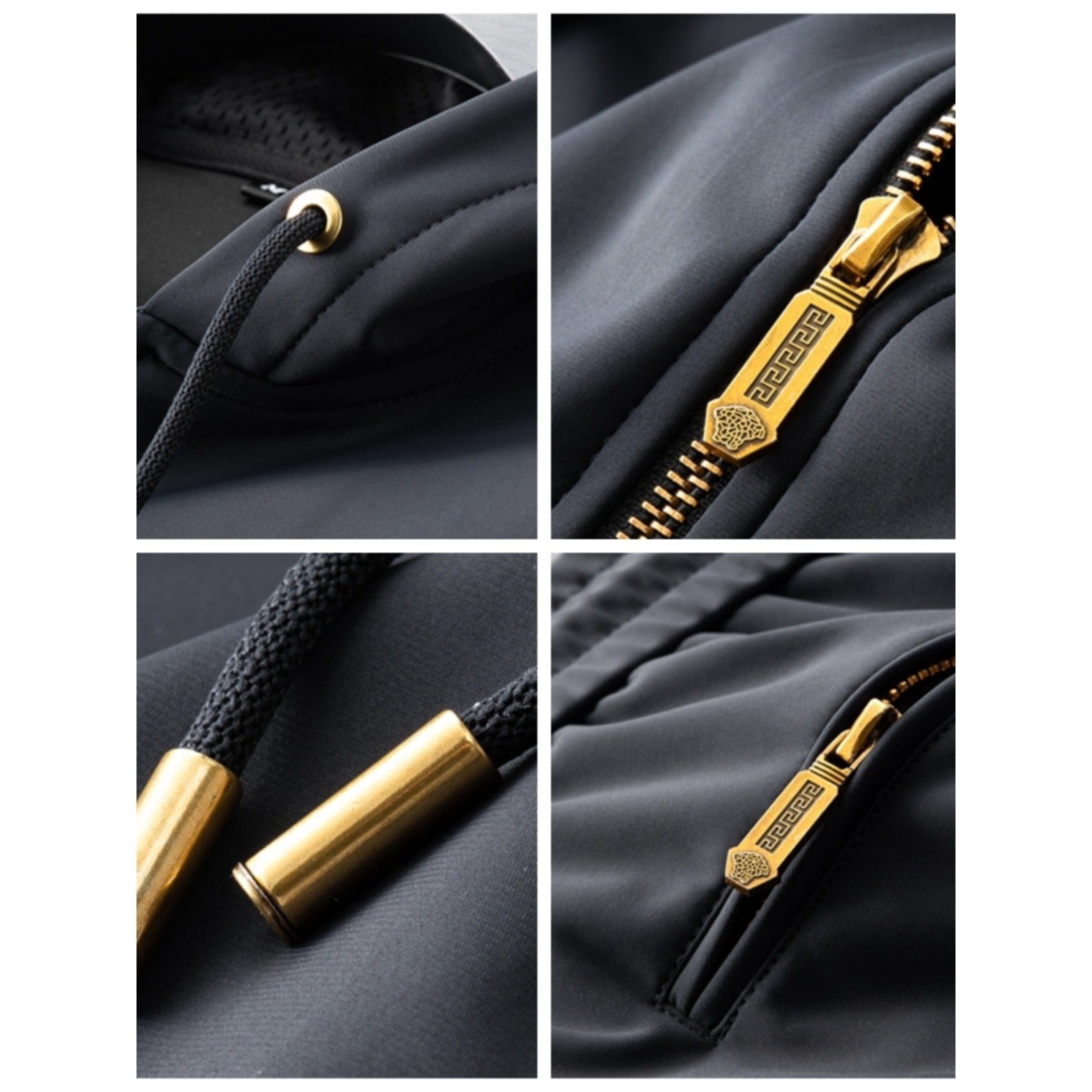 Contrast Color Men's Thickened Two-piece Suit Sweater Zipper Casual Suit - Sophinity