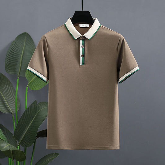 Summer Pearl Cotton Polo Shirt Short-sleeved T-shirt - Sophinity