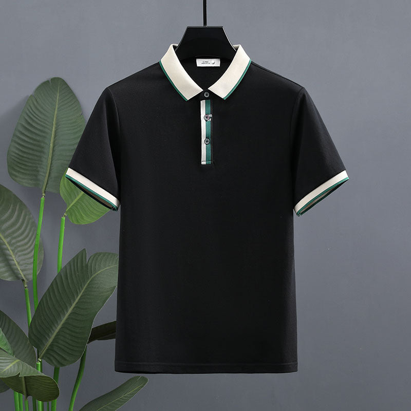 Summer Pearl Cotton Polo Shirt Short-sleeved T-shirt - Sophinity