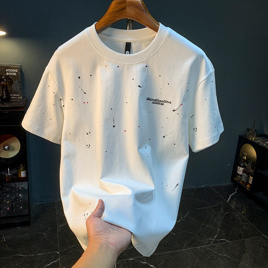 Trendy Splash-ink T-shirt Short-sleeved Men - Sophinity