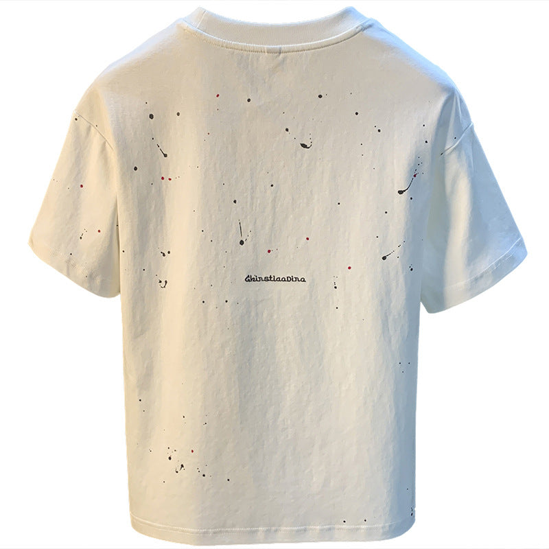 Trendy Splash-ink T-shirt Short-sleeved Men - Sophinity