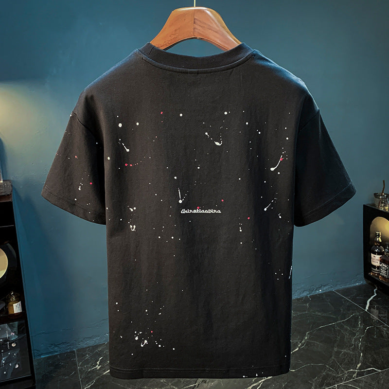 Trendy Splash-ink T-shirt Short-sleeved Men - Sophinity