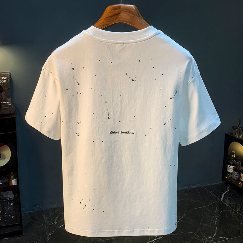 Trendy Splash-ink T-shirt Short-sleeved Men - Sophinity