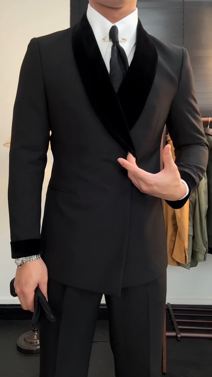 Sheffield Blazer - Velvet Shawl Lapel - Sophinity