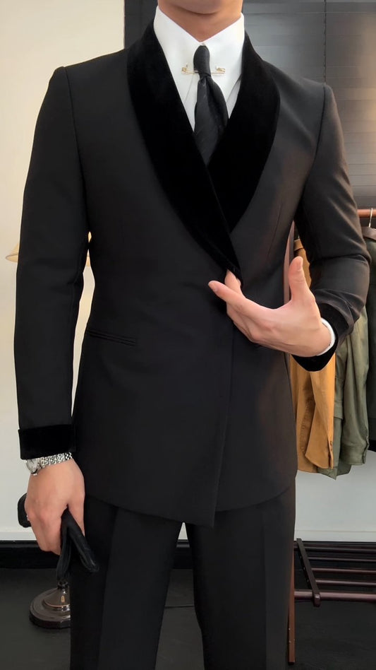 Sheffield Blazer - Velvet Shawl Lapel - Sophinity