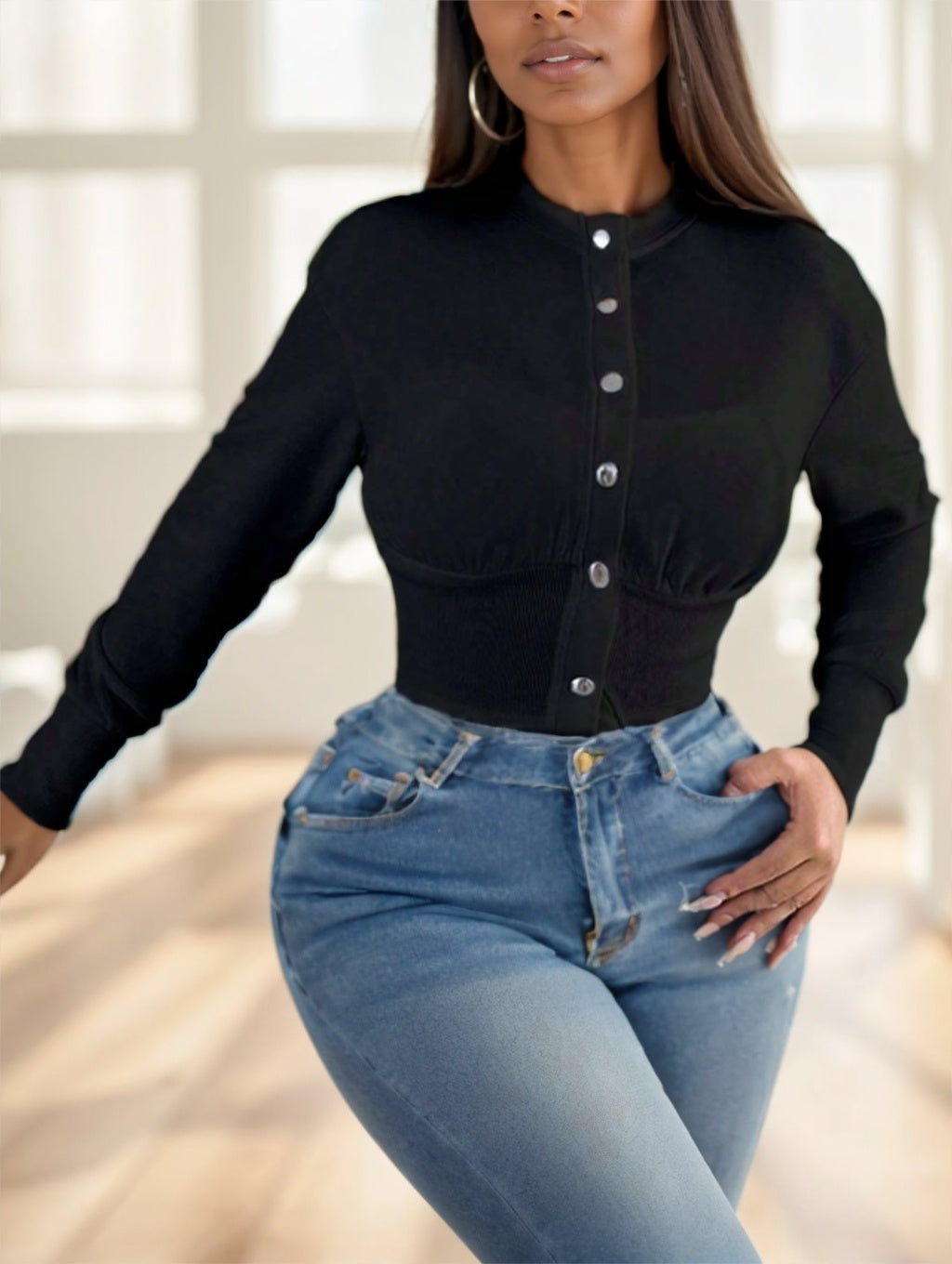 Autumn Casual Plain Color Cropped Jacket - Sophinity