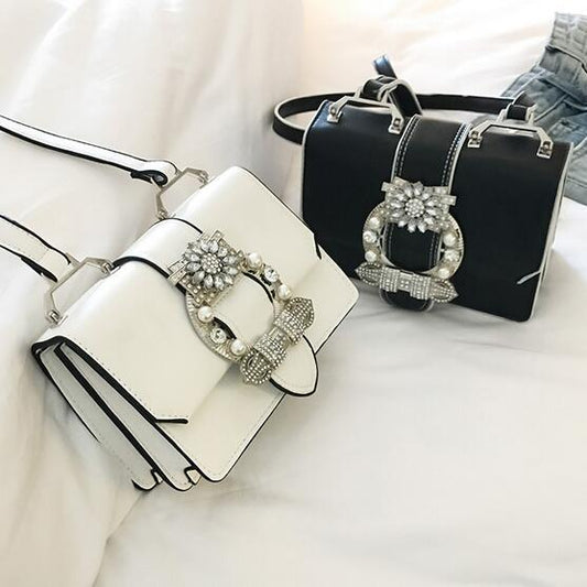 Fashion Designer Famous Bags For Women Designer Diamond Lock Bags Quality PU Leather Women Handbags Elegant Lady Shoulder Bags - Sophinity