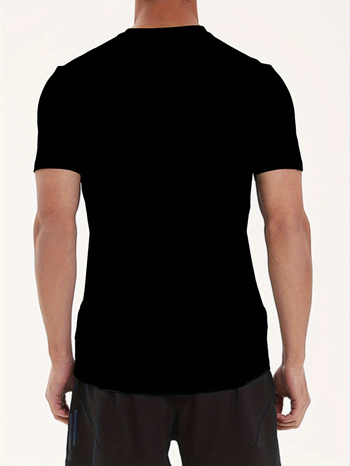 Fun Loading Letter Pattern Men's Short Sleeved Round Neck T-shirt, Summer Outdoor